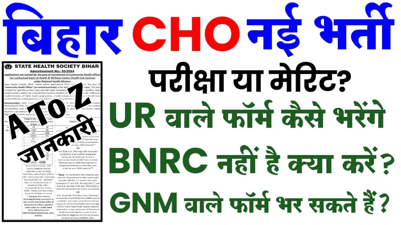 Bihar Cho Vacancy 2024